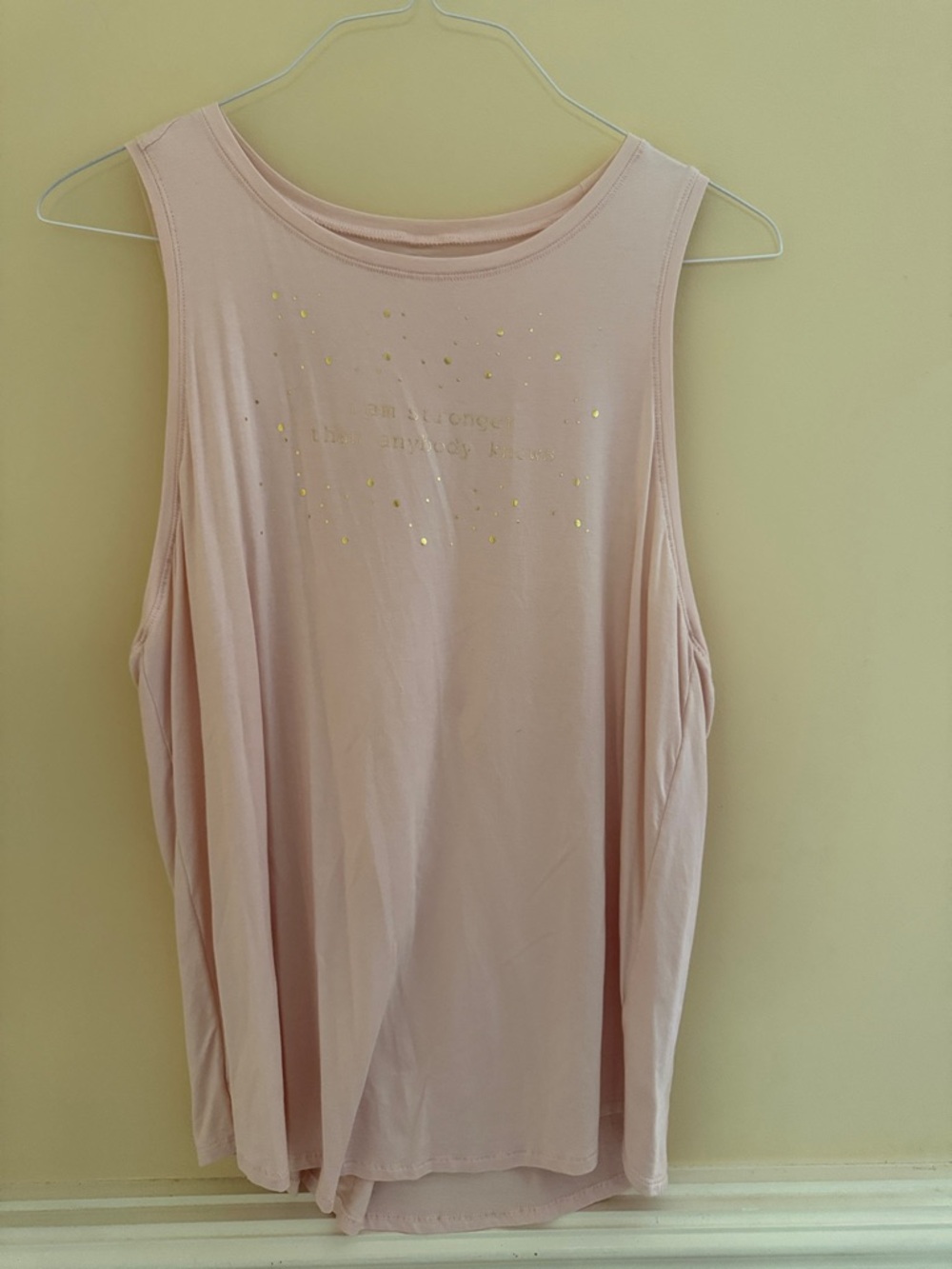 CALIA Pink‎ Graphic Muscle Tank "You Are Stronger" - 19" PTP Sz L/xl